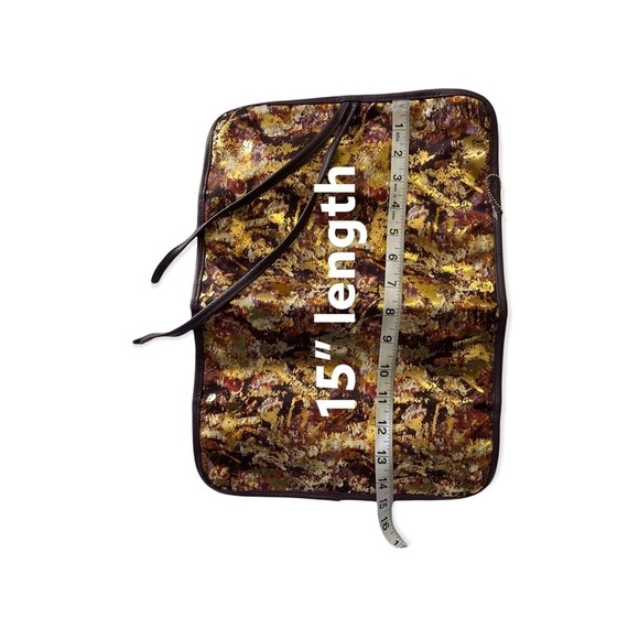 Sonia Kashuk Distress Gold/Purple Foil Rolled Makeup Bag NWOT - Picture 4 of 4